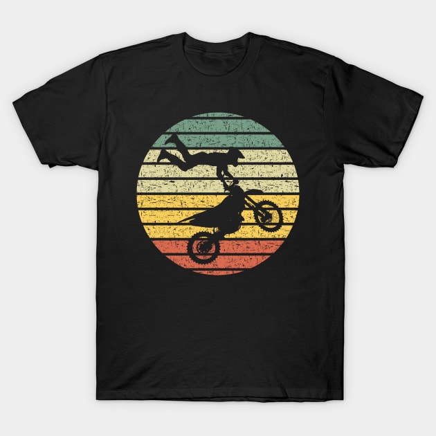 Vintage Motorcross Silhouette T-Shirt by Creastorm